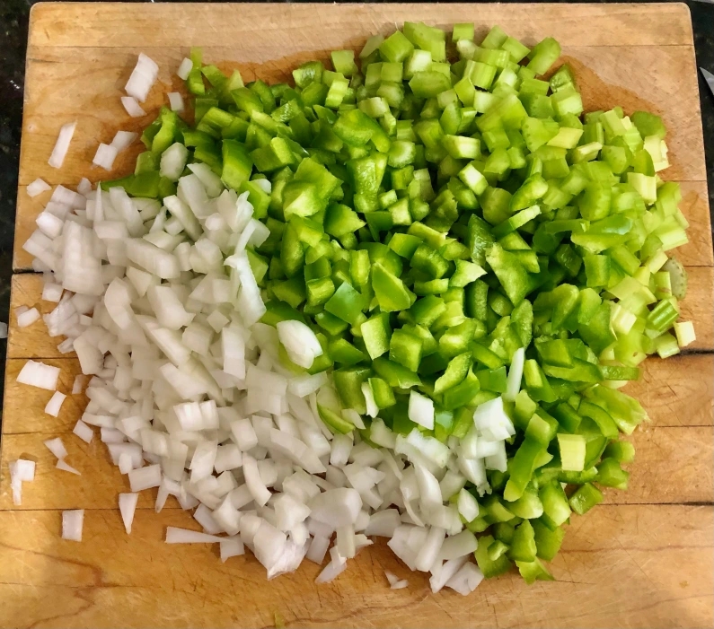 jambalaya ingredients chopped