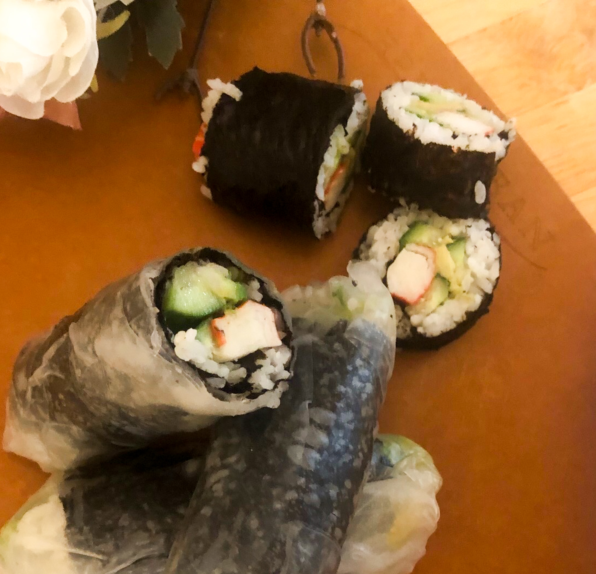 rice-paper-roll plated